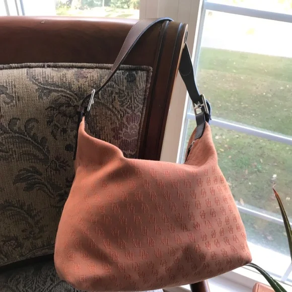 Dooney & Bourke Canvas Signature Hobo Bag - Picture 3 of 6